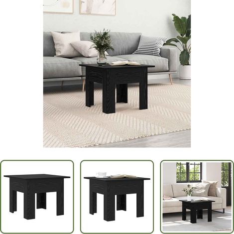 Table basse chêne noir - Table basse Chêne noir 55 x 55 x 42 cm Bois d'ingénierie (1/5)