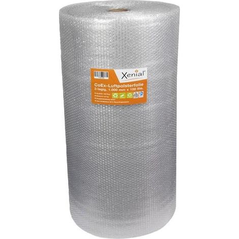 Luftpolsterfolie Breite 1000mm Länge 100m 2-lagig grau TRANSPAK