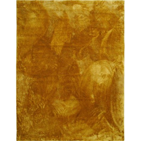 TENDREMENT - Tapis uni jaune en polyester 160x220 (1/5)