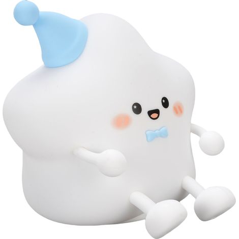 Veilleuse étoile mignonne pour chambre à coucher, lampe de chevet rechargeable en silicone avec batterie 1200 mAh, décoration kawaii pour chambre d'enfant (1/5)