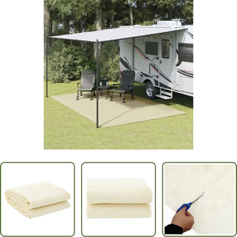 Campingmatte - Zeltteppich Creme 5x3 m (1/5)
