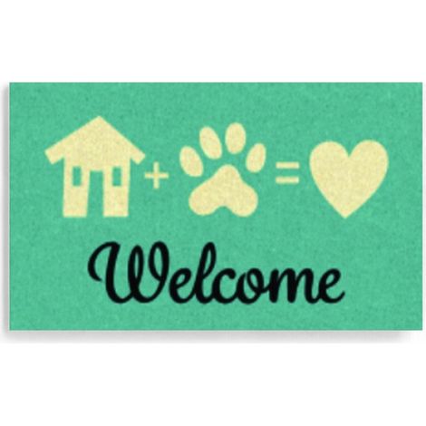 Zerbino tappeto in cocco con fondo in PVC antiscivolo 40x70 cm Welcome Pet
