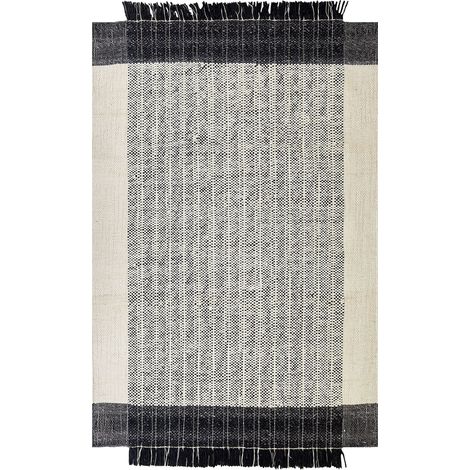 Teppich KETENLI Weiß 140 x 200 cm Wolle (1/5)
