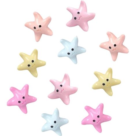 10 Pièces Autocollants Magnétiques Étoile de Mer en Résine pour Décoration Réfrigérateur Maison, Bords Lisses, Accessoires Créatifs Cuisine et Fête Couleur Aléatoire (1/5)