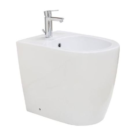 Bidet Unicum filomuro 52x36 Monoforo Bianco Lucido
