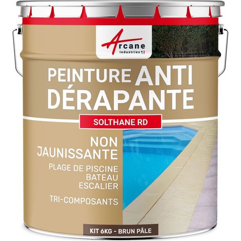 Arcane Industries – Peinture antidérapante Solthane RD 6 kg – Pour béton, carrelage, bois – Aspect brillant – Surface antidérapante HN38