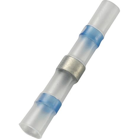 TRU COMPONENTS 736387 Stoßverbinder mit Schrumpfschlauch 1 mm² 2.50 mm² Vollisoliert Blau 1 St.