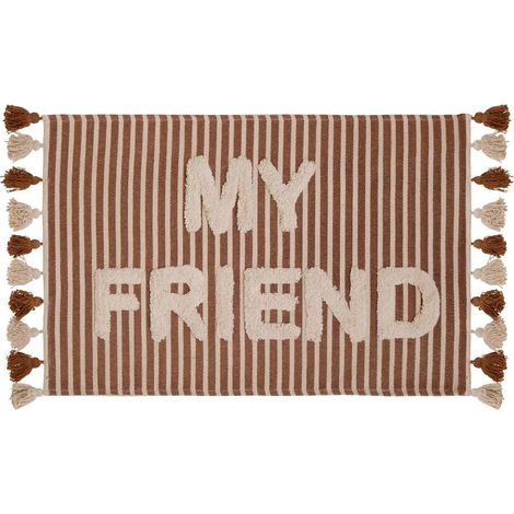 Tapis Enfant Tufté "Scott" 60x90cm Marron