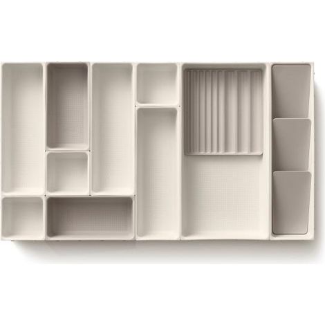 Viva 12 pezzi Joseph Joseph, organizzatore modulare per cassetti per il trucco, con scomparti regolabili, ideale per i cosmetici, dimensioni 62 x 35,2 cm, colore multicolore, con scomparti regolabili, (1/5)