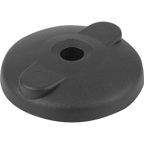 KIPP Teller Form C Thermoplast schwarz Ø 100mm (1/3)