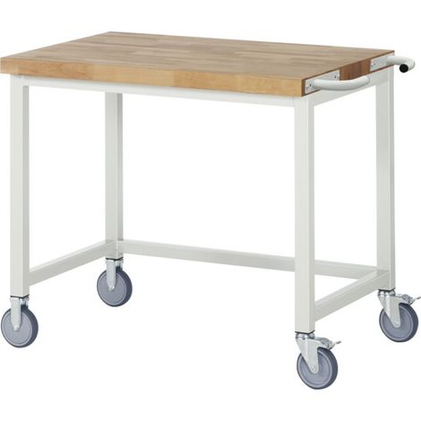 Etabli mobile brut avec contreventement transversal LxPxH 1000x700x880mm (1/5)