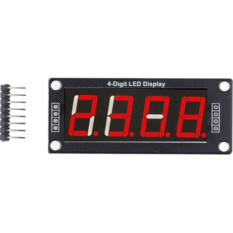 4 Set 0.56in 4-Digit Tube LED Segment Display Module TM1637 Drive Chip 7 Segments LED Digital Display(MRA172A Rouge) (1/5)