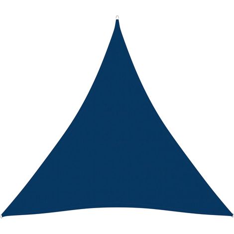 Voile toile d'ombrage parasol tissu oxford triangulaire 5 x 7 x 7 m bleu