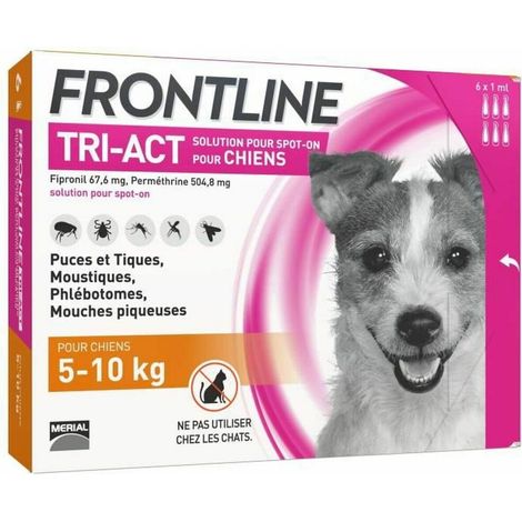 FRONTLINE TRI-ACT 6X1ML - FÜR HUNDE 5-10KG 304685