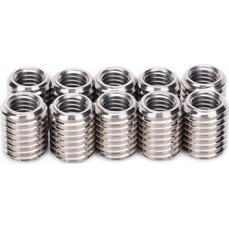 10 Pièces Manchon de Réparation Filetage Réducteur en Acier Inoxydable, Bague de Conversion pour Vis et Fixations (1/5)