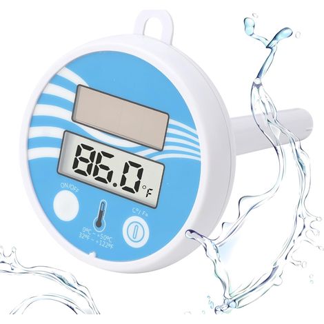 Floating Pool Thermometer, Solar Powered Connected Digital Swimming Pool Thermometer for Swimming Pools, Aquariums, Ponds, Spas (1/5)
