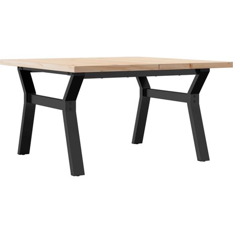 Maison Exclusive - Couchtisch Y-Gestell 80x80x45,5cm Massivholz K