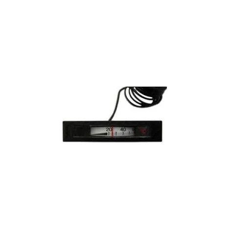 Termometro rettangolare 68x14mm sonda 1500mm, da 20 a 120°.
