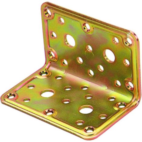 Piastra Di Giunzione Pesante Ad Angolo Larghezza Mm.100 Art.777 - mm.100x100x100 - spessore mm.2,2 - 20 pz