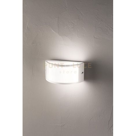 APPLIQUE FABIUS BIANCO 1 LUCE ATTACCO E27 BIEMISSIONE IP44 L.25CM