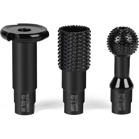 3pcs Fraise Sphérique Rotative pour Bois φ 31.5mm + 48mm Fraise à Bille avec Filetage M14 pour Meuleuse d'Angle 115/125 mm Idéal pour Poncer Percer Rainurer Creuser le Bois (1/5)