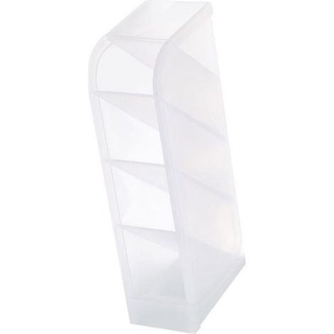 organisateur de stylo Porte-stylo avec 4 compartiments en plastique transparent givré, organisateur de meuble rangement (1/5)