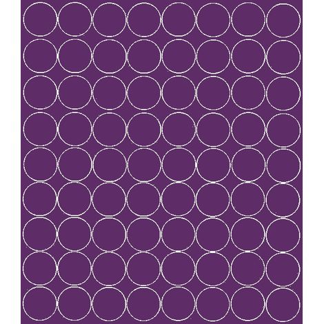 Adesivi circolari da 5 cm, adesivi circolari a pois, 72 pezzi, viola opaco