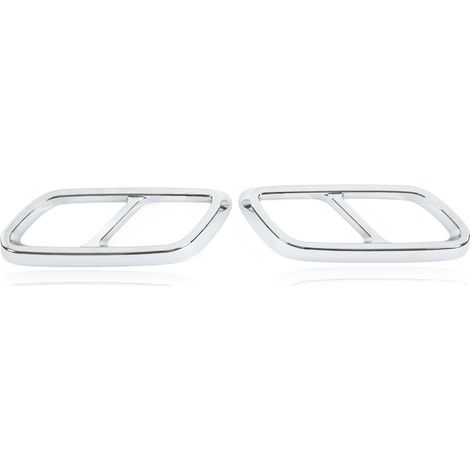 Jeffergarden Paire de garnitures de remplacement pour silencieux d'échappement arrière Mercedes-Benz Classe C W206 (à partir de 2021), finition argentée électrolytique (1/5)