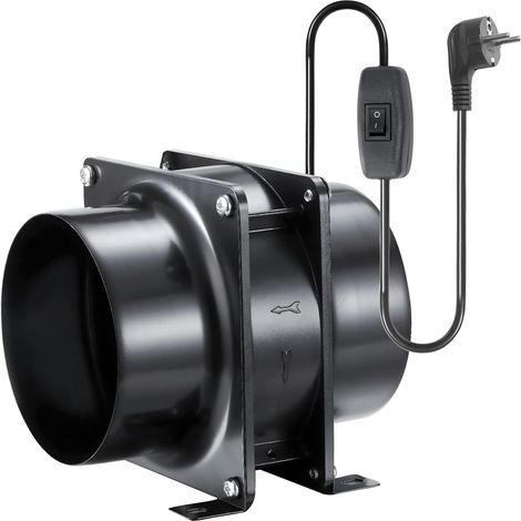 100mm Ventilateur Extracteur d'air de, Axial Ventilation Salle de Bain avec Interrupteur pour Bureau Salle de Bain Cuisine Hydroponique (1/5)