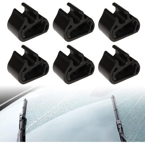 6 Pcs Front Wiper Arm Hose Clamp Clips Fits Peugeot 3008/5008 Citroen C5/DS7 (1/5)