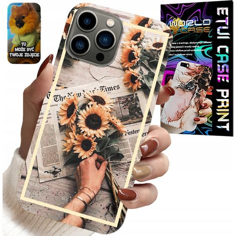 Custodia per iPhone 13 PRO - motivo floreale girasoli (1/5)