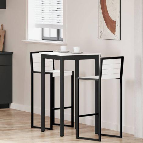 Table de bar Blanc 60 x 60 x 105 cm Bois de pin massif vidaXL