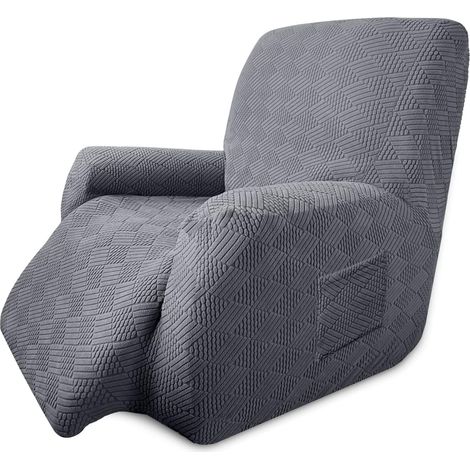 Housse de chaise longue jacquard losange avec poches latérales, protection épaisse pour fauteuil et canapé (1/3)