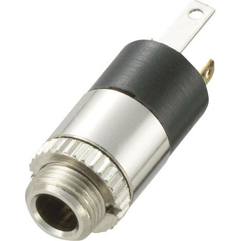 Jack 3.5 mm embase femelle, verticale TRU COMPONENTS 718600 Nombre de pôles: 3 stéréo argent 1 pc(s) S849711 (1/3)