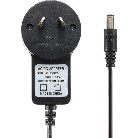 Adaptateur secteur compatible AC vers DC 15V 15W avec prise standard australienne (5,5 mm x 2,1 mm) (1/5)