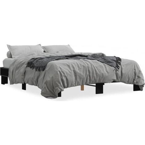 Maison Exclusive - Bettgestell Schwarz 150x200 cm Holzwerkstoff u
