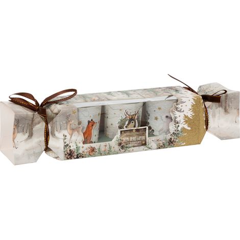 Set de 3 Bougies Parfumées Photophore en verre D 5 x H 6 cm - Vert - Feeric Christmas (1/4)