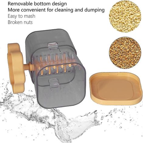 Manual Mini Nut Chopper, Easy Clean Hand Crank Abs Nut Grinder, Hazelnut Almond Pecan Crusher