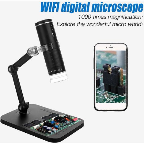 Microscope numérique F210 2M HD portable pour téléphone, loupe électronique 50-1000X avec WIFI, grossissement ajustable pour inspection industrielle. (1/5)