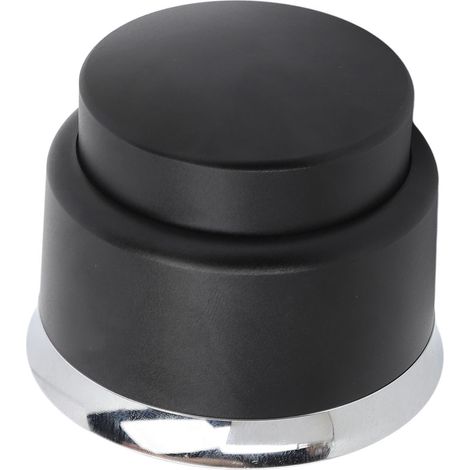 58 mm Kaffeepresse aus schwarzem Edelstahl, Espresso-Ausgabe- und Nivellierungswerkzeug, doppelt verwendbarer Flachbodenverdichter. (1/5)