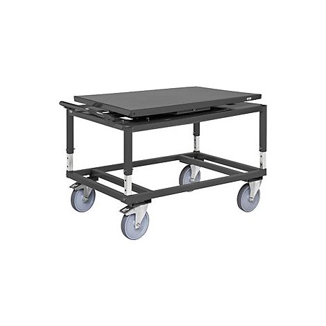 Carro para palets  altura regulable con plato giratorio  L x A