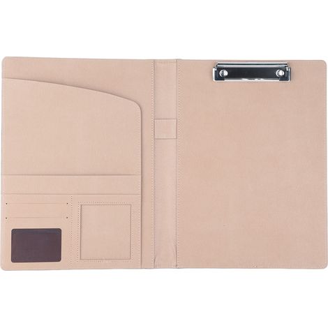 Porte-documents A4 en PU noir multifonction avec pochettes cartes, organisateur de réunion professionnel
