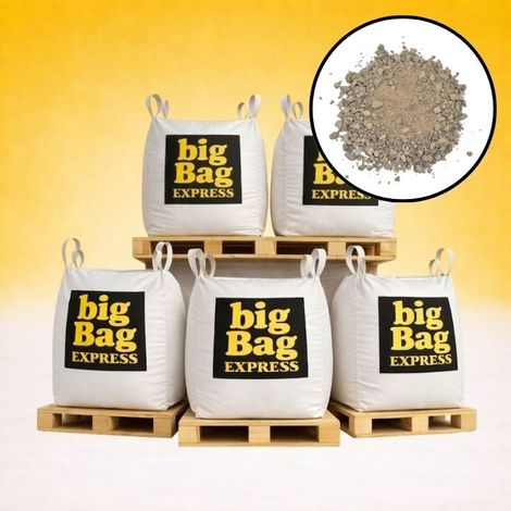 PACK 5 X BIG BAG de +/- 1,5T Sable à Tranchée Gris Ø 0/6 mm - Livraison PREMIUM (1/5)