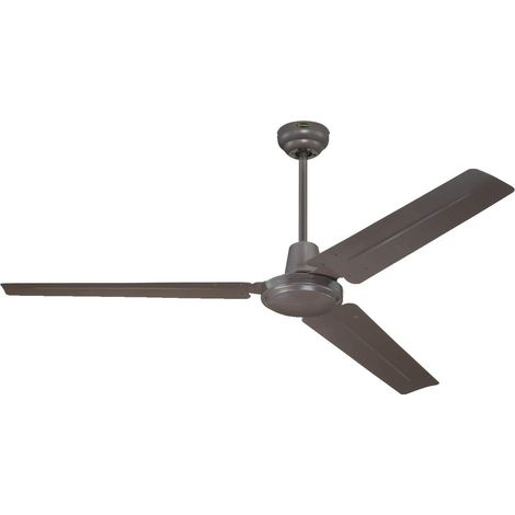 Westinghouse Lighting, Ventilatore a soffitto Industrial, interruttore a parete, ciclo estate/inverno, ø 142 cm 7862340, metallo, Finitura in espresso , pale in espresso (1/2)