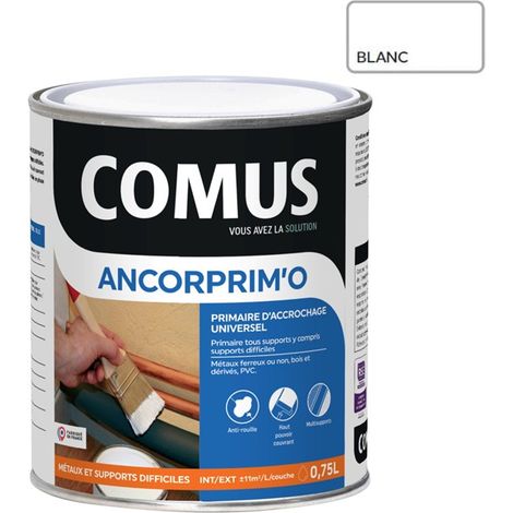 ANCORPRIM'O BLANC 0.75L - Primaire d'accrochage universel polyperformant en phase aqueuse - COMUS