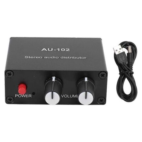 Amplificateur audio 2 canaux, 1 entrée, 2 sorties, prise jack 3,5 mm (1/5)