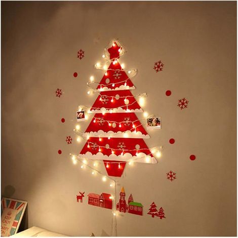 1 Décoration Murale Noël, Sapin Twig 90cm, 40 LED Blanc Chaud, PVC, Suspendu, Intérieur (1/3)