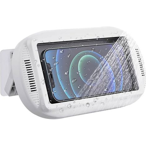 Support de Téléphone Douche Etanche Rotation à 480°Étui Téléphone Salle de Bain Détachable Anti buée Écran Haute Sensibilité pour Bain