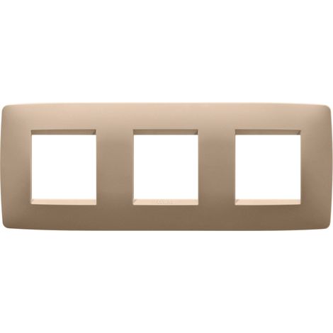 PLAQUE ONE 2+2+2P H CUIVRE DOUX GEWISS GW16126VX