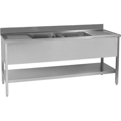 Table de pré-rinçage 200cm - Multinox
